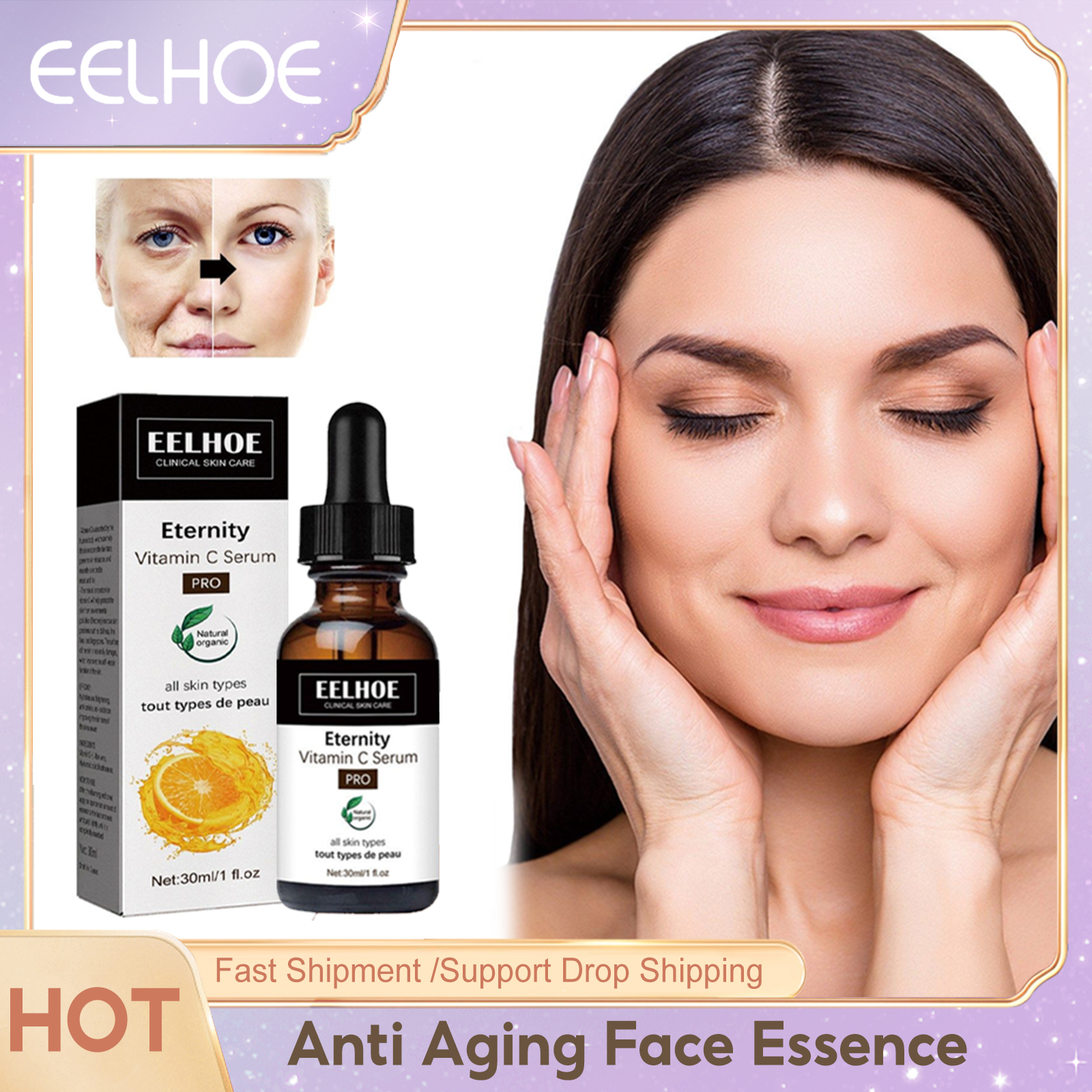 Best of Eelhoe Vitamin C Serum For Face Deep Anti Wrinkle Fade Dark Spots Fine Line Acne Shrink Pores Whitening Moisturizing Skin Care Reviews & Tips