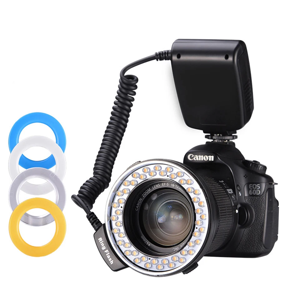 Neewer Macro 48 LED-Bague Anneau Lumineux pour Reflex Canon Nikon Olympus Pentax 