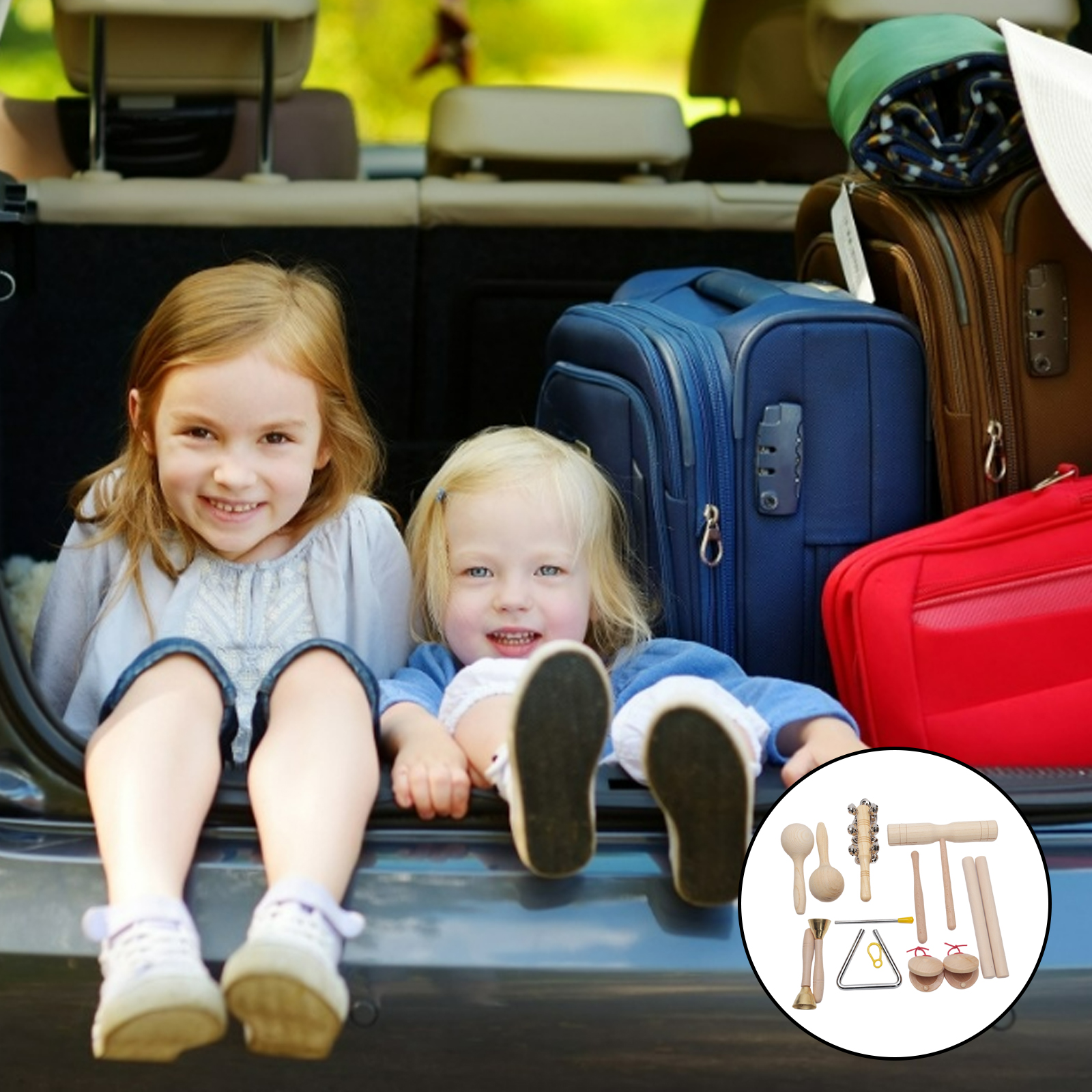 Wooden Music Set Hand Bells Baby Learning Percussion Musical Bells Birthday Gift for Children