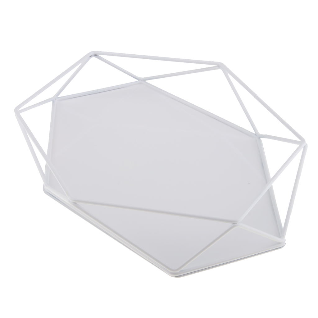 Jewelry Tray, Geometric Jewelry Storage, Great for Displaying Jewelry, Makeup, Vanity, Linen Base Protects Your Accessories