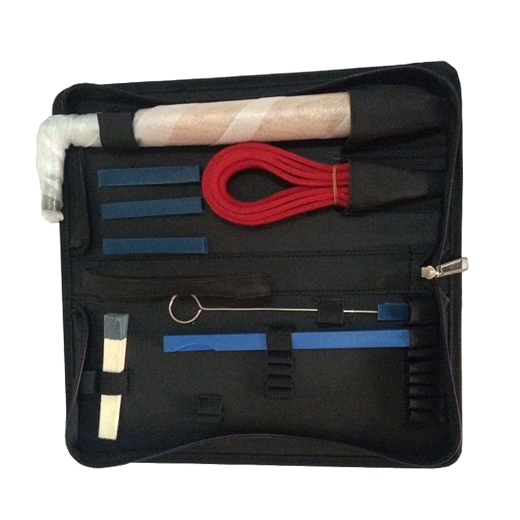 1Set Piano Tuning Kit Tools (8 Items) Professional Lever Wrench Hammer,Felt Mutes, Rubber Mute,Mute Clamp