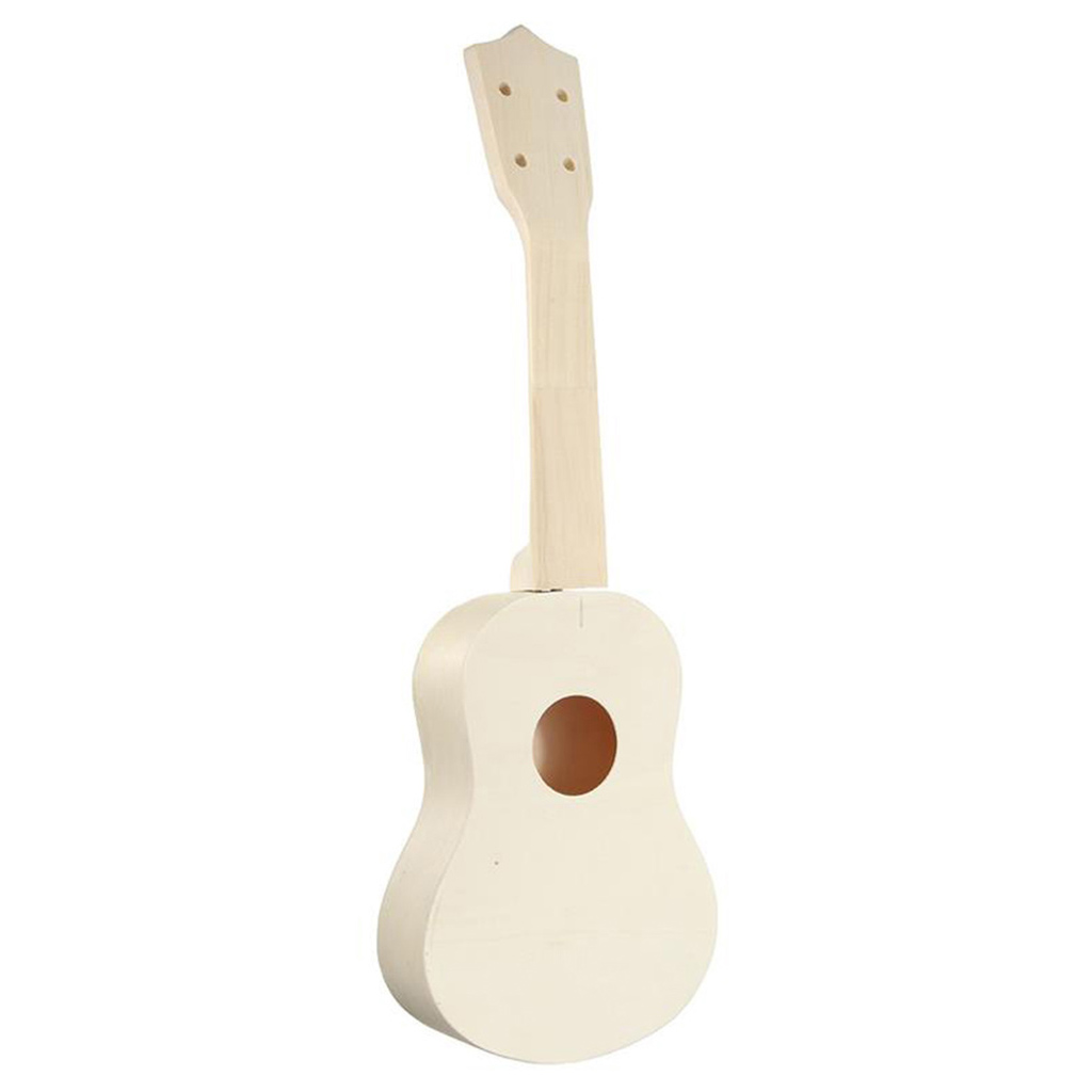 Basswood Soprano Ukulele Assembly Set 4 Strings Guitar Uke Handicraft Material for