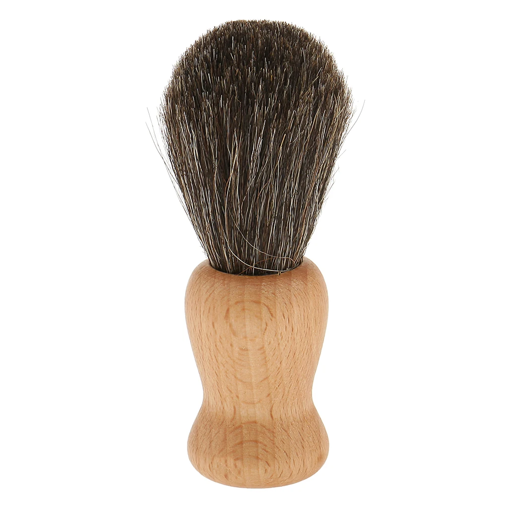 Luxury Pure Badger Hair Wet Shaving Brush Salon Shave Tool Wooden Handle