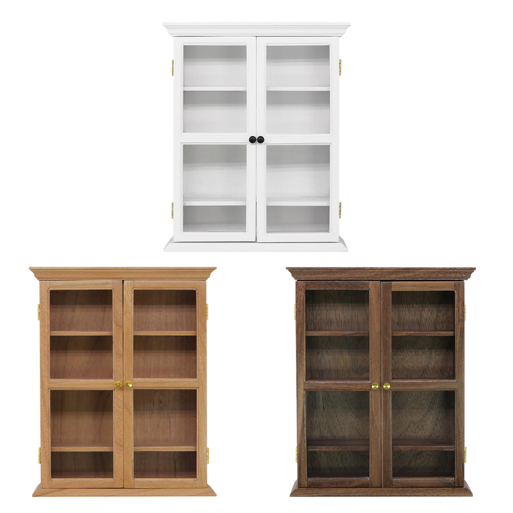 1/6 Scale Miniature Dollhouse Furniture Display Cabinet Model Storage Case Display Case Decoration Toys for Kids