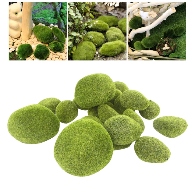5/8/10/12pcs Pack Artificial Moss Foam Stones Green Grass Plant Home Garden  Decoration DIY Stone Moss Creative Crafts - Price history & Review, AliExpress Seller - FISHWAVES Handmade Store