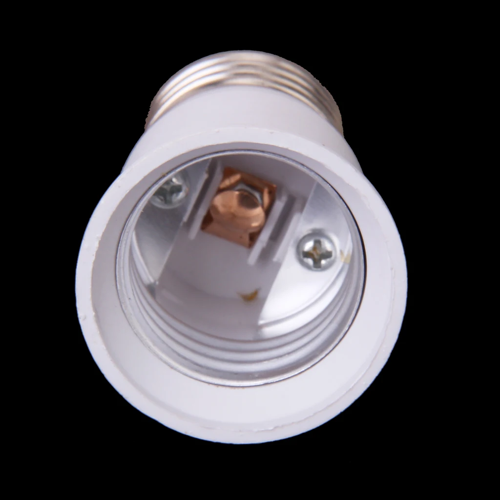 White E27 to E27 Base Socket Adapter Converter Holder Connect Lamp Bulbs