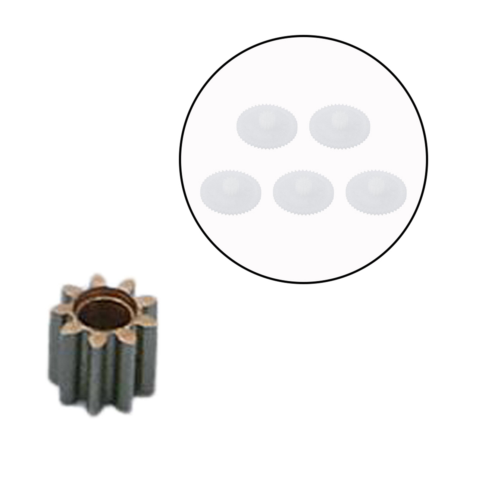 5pcs White Plastic Gears Module Accessories Set for E99 Drone DC Motor DIY Model Toys Replacement