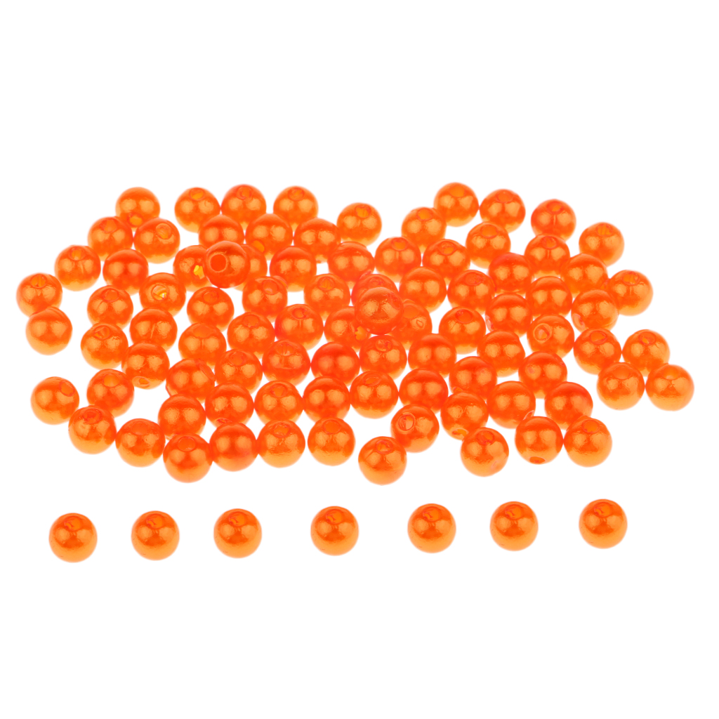 60 Pieces 8mm Floating Fishing Rig Bead Beans Carp Fishing Tackle Two Colors