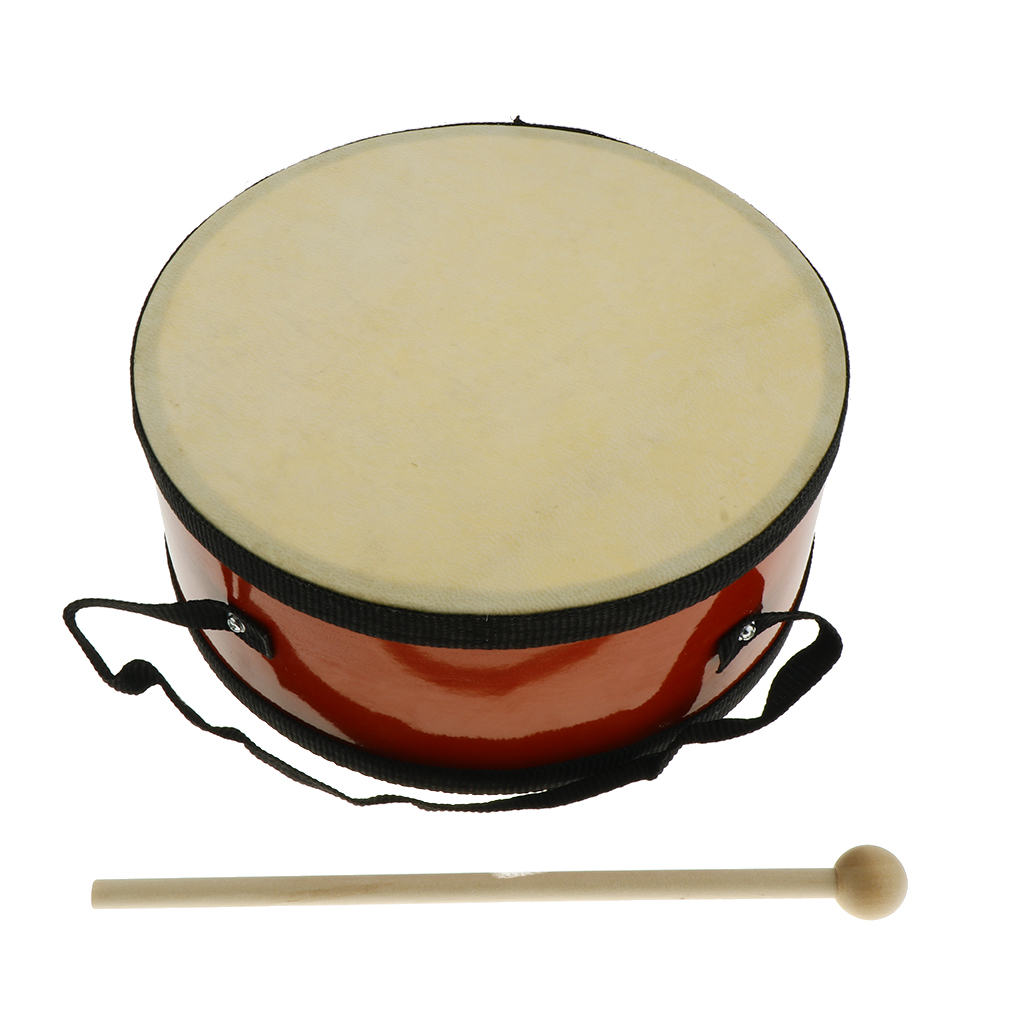 1pc Handheld Indian Drum with Beater Hammer Mini Percussion Musical Instrument 20 x 8cm