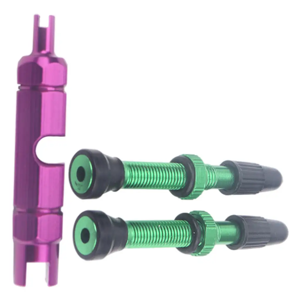 2x Bike Presta Valve Core Kit with Valve Core Remover Tool Valve Stems for Cycling Accessories