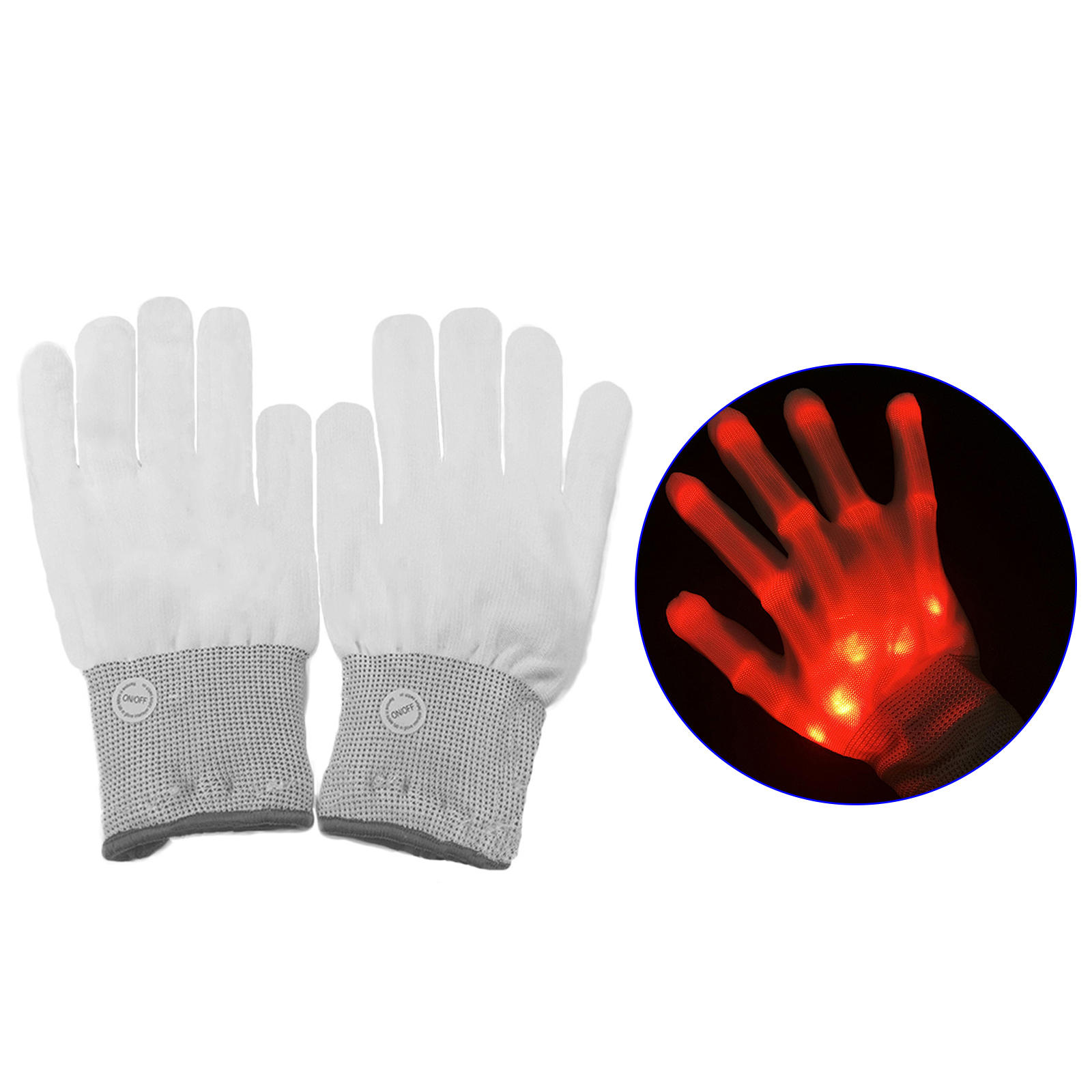Luminous Light up Gloves Knitting Decorations Performance Flashing LED Glowing Gloves for Birthday Clubbing Christmas Girls/Boys