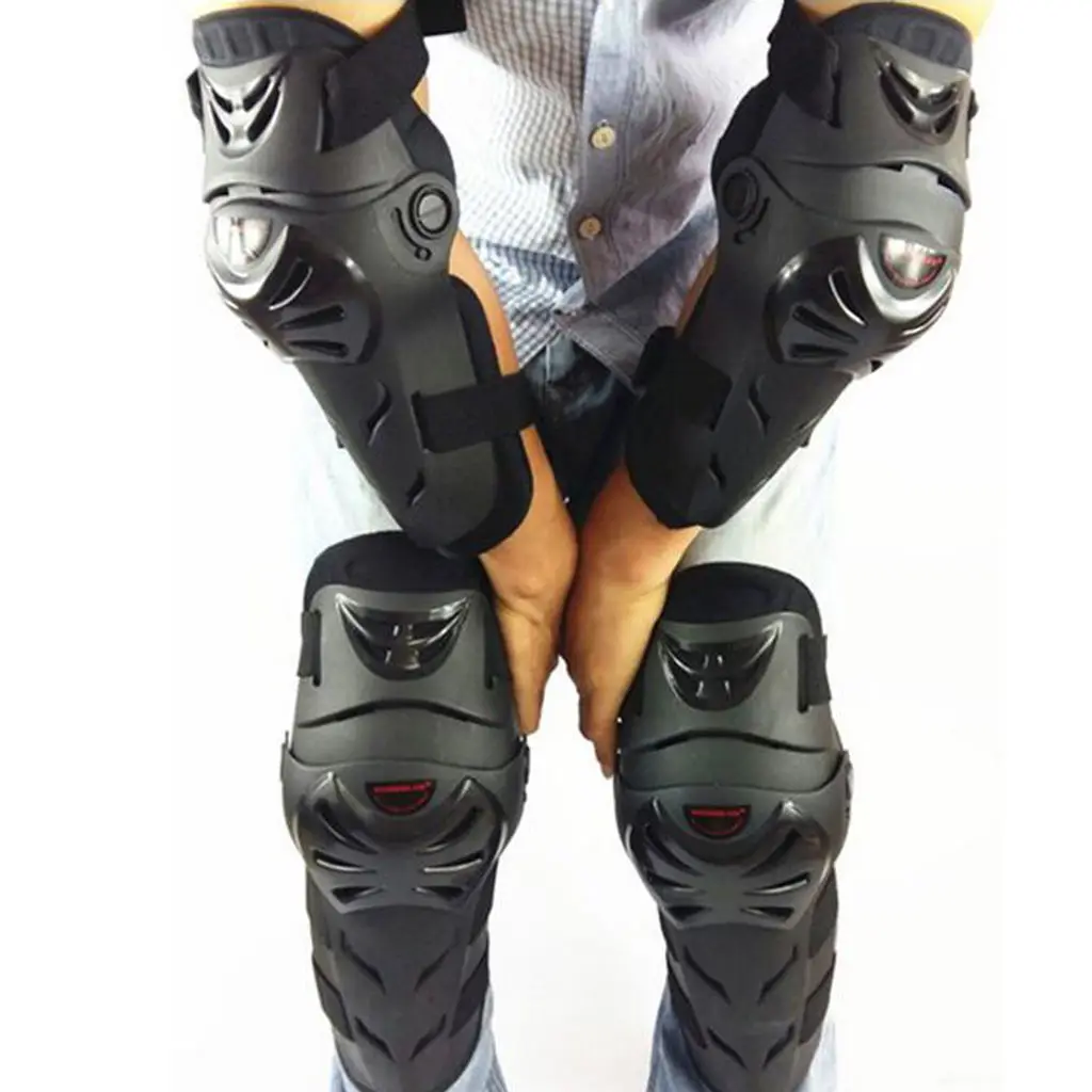 4Pcs Motorcycle Knee Elbow Protector Motocross Racing Knee Shin Guard Pads Protective Gear for Adults