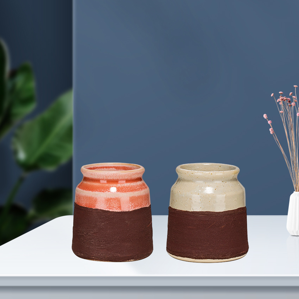 Match Holder with Striker - Retro Ceramic Jar for Strike Anywhere  for