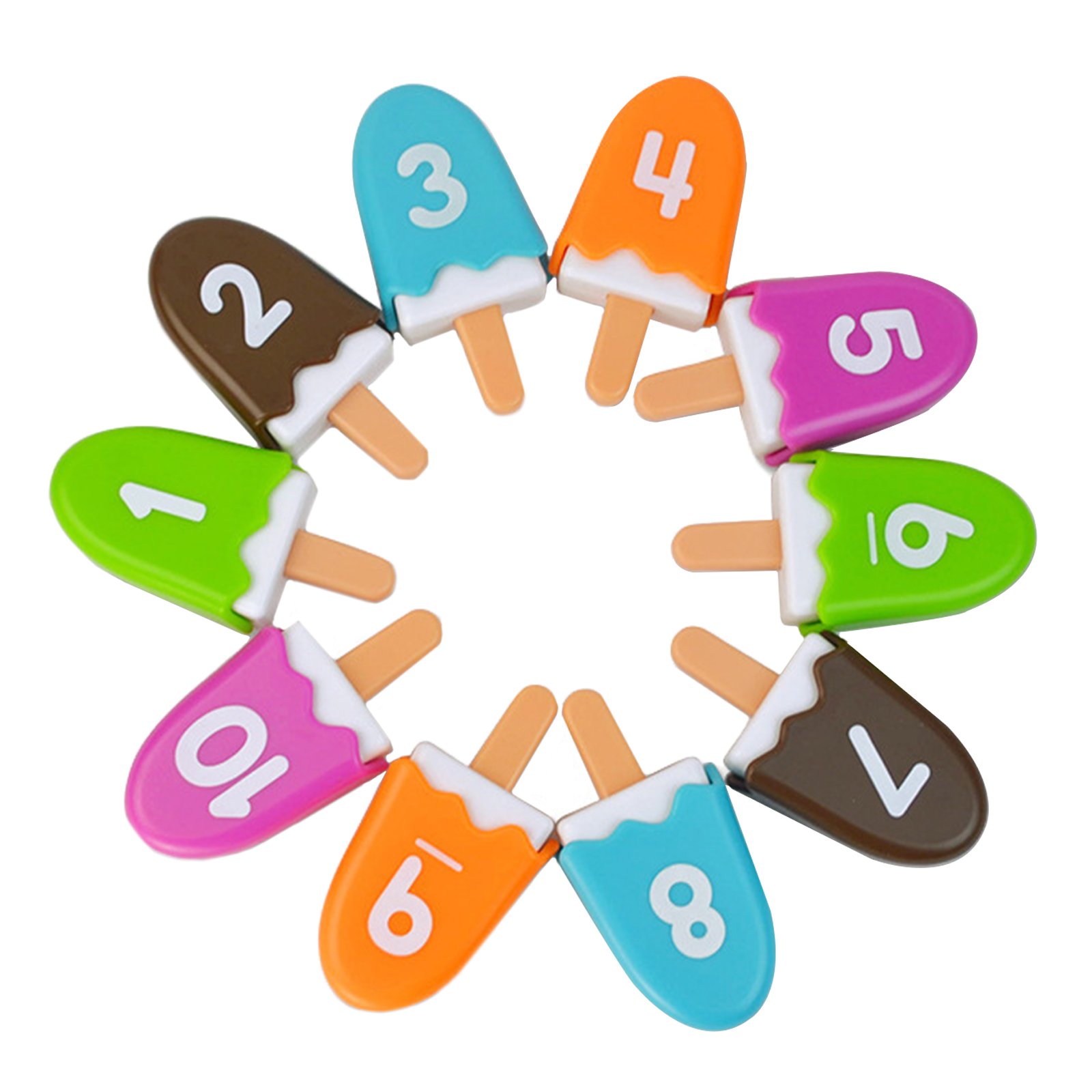 10 Set Color Number Matching Toy Childhood Educational Math Toys Gift