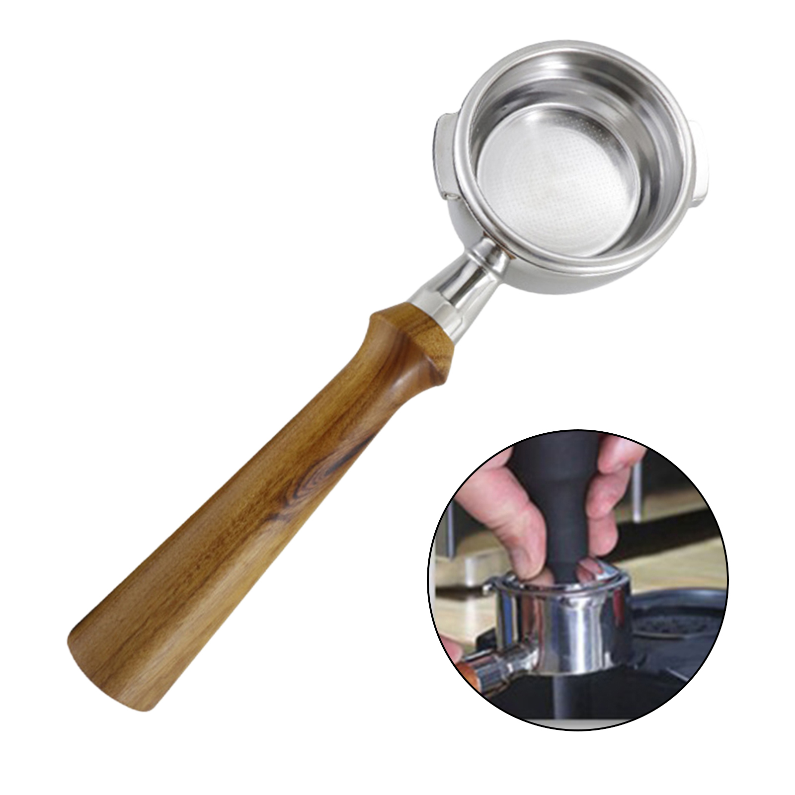 58mm Bottomless Coffee Handle Portafilter Coffee Machine Coffeeware Makers Filter Basket