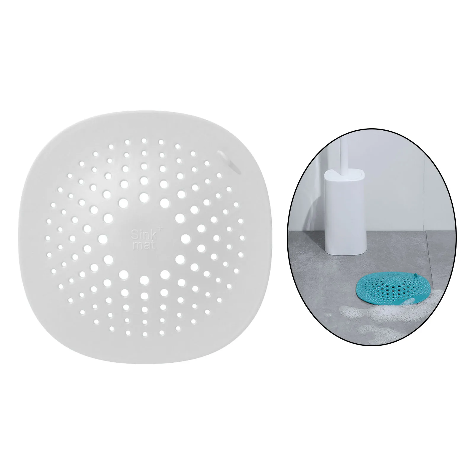 Kitchen Drain Hair Catcher w/Suction Cups Bath Stopper Sink Strainer Water Trap Cover Flexible
