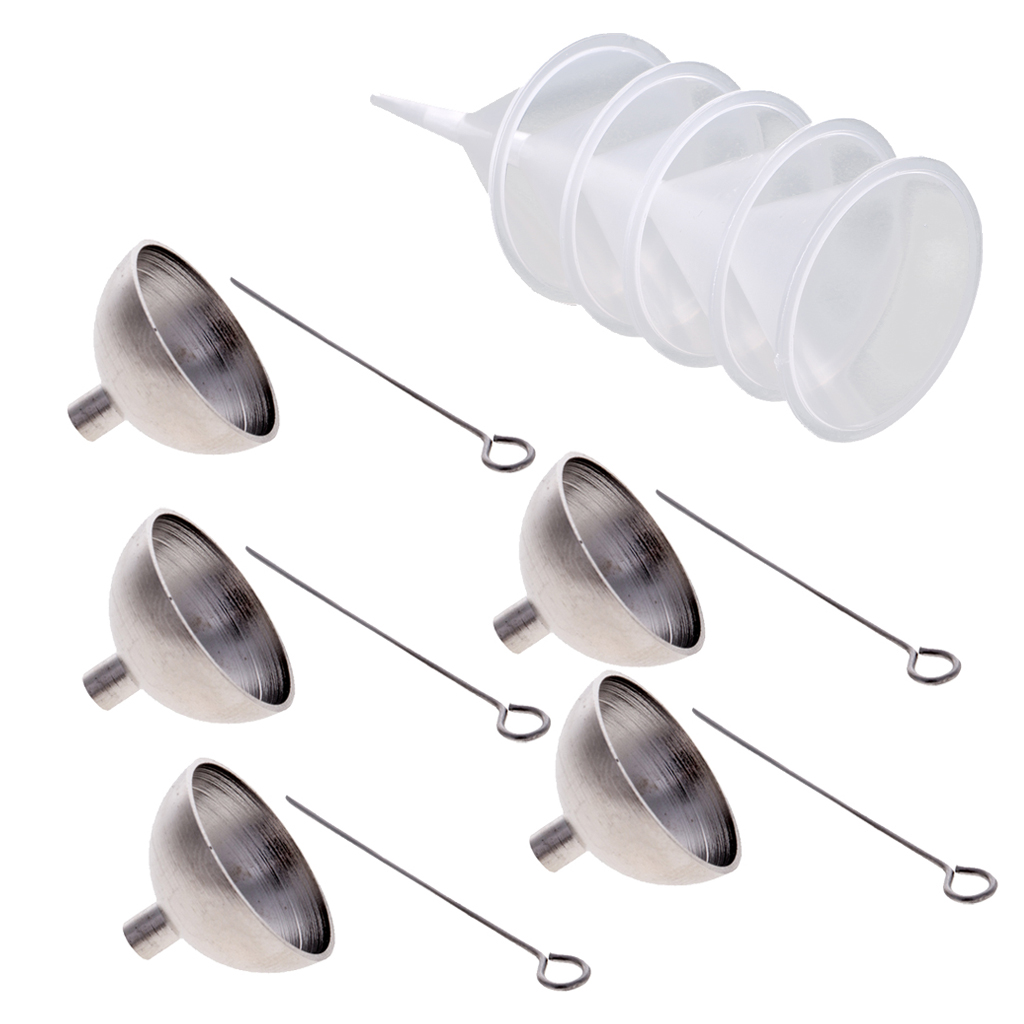 10 Pieces Stainless Steel & Plastic Mini Funnel Kit For Filling Urn Jewelry