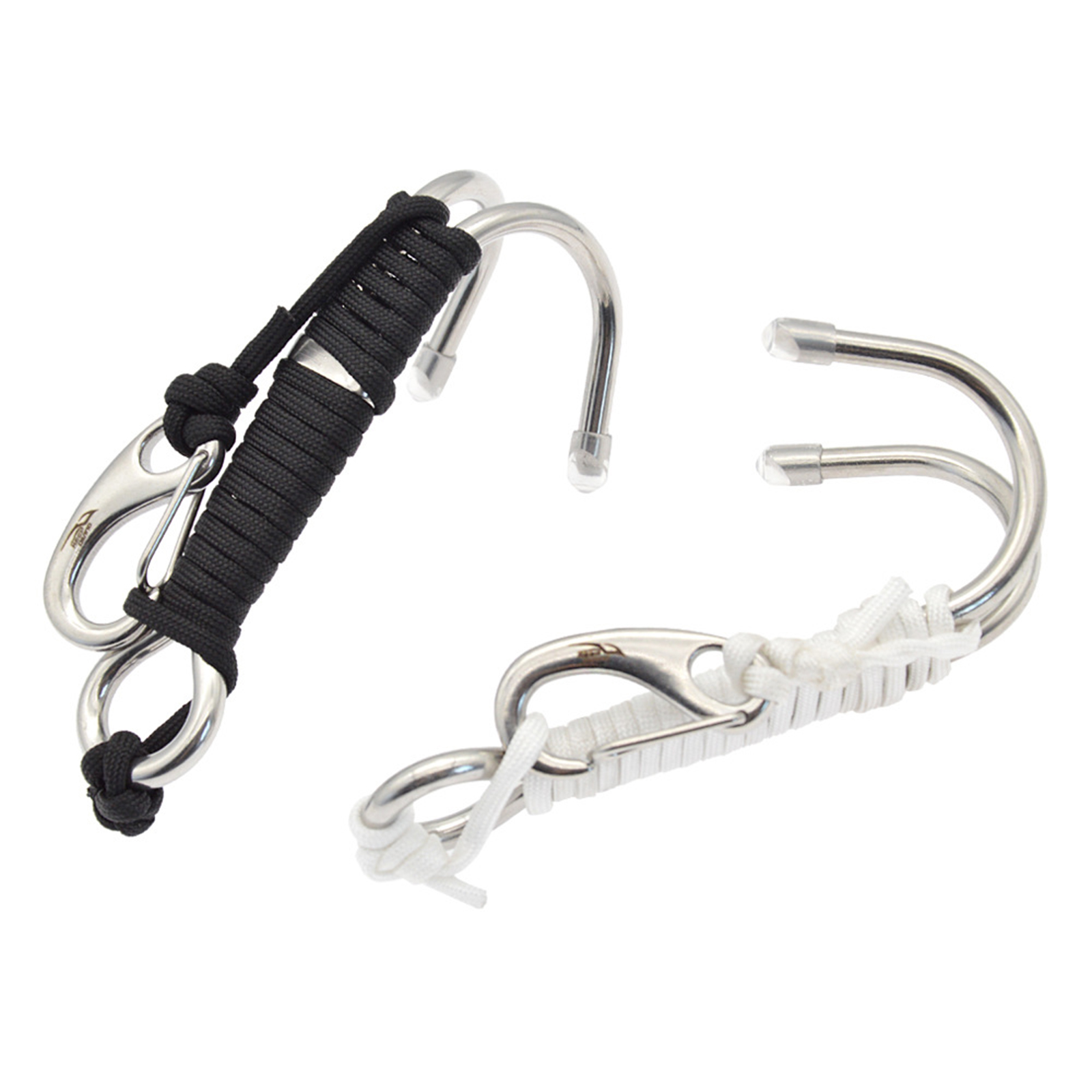  Hook Reef  Hook Spiral Coil Lanyard Double Dual Double Underwater Hook Scuba Diving Reef  Hook For Cave Dive
