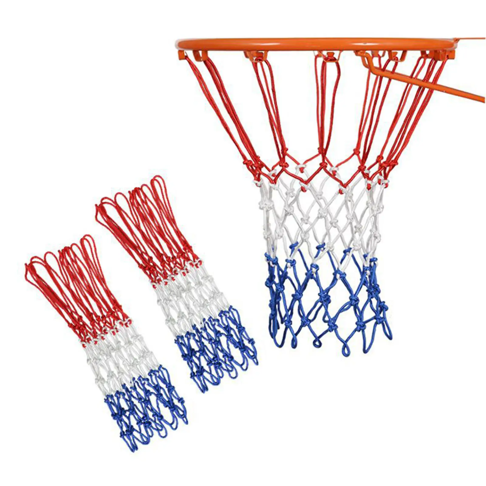 2pcs Heavy Duty Basketball Net Outdoor 12 Loops Sunscreen Standard Rim 