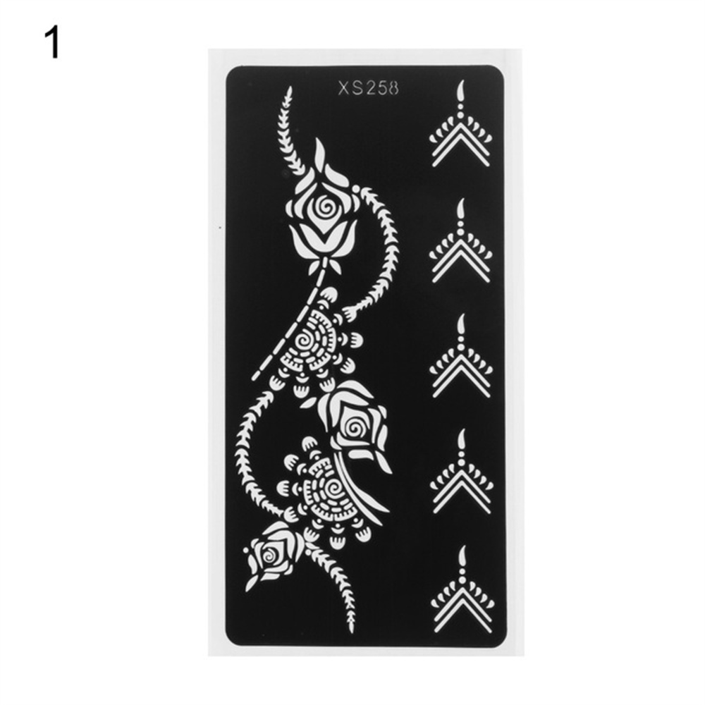 Best of 1PCs Professional Henna Stencil Temporary Hand Tattoo Body Art Sticker Template Wedding Tool India Flower Tattoo Stencil New Reviews & Tips - Image 4