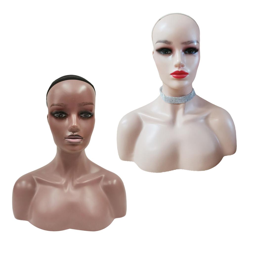 Mannequin Head Model Realistic Mannequin Wig Heads for Hat Wigs Sunglasses Jewerly Displaying