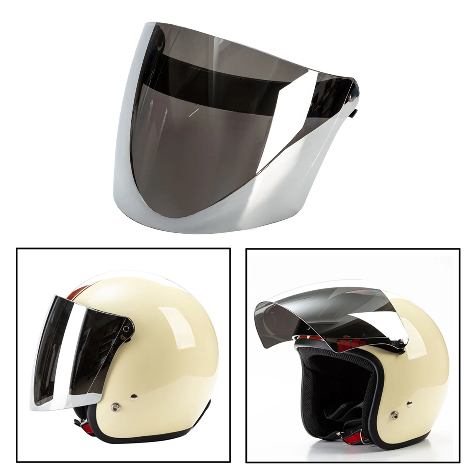 Adjustable Smoke Mirror Lens Shield Visor for Universal Motorcycle Helmet