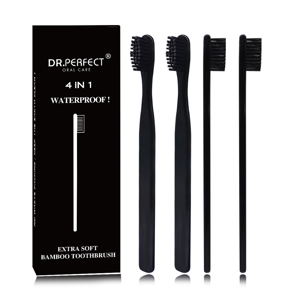 Best of Soft Bamboo Toothbrush Soft Bristles Bamboo Handle Painted Black Manual Toothbrush ( 4 Pieces) Reviews & Tips