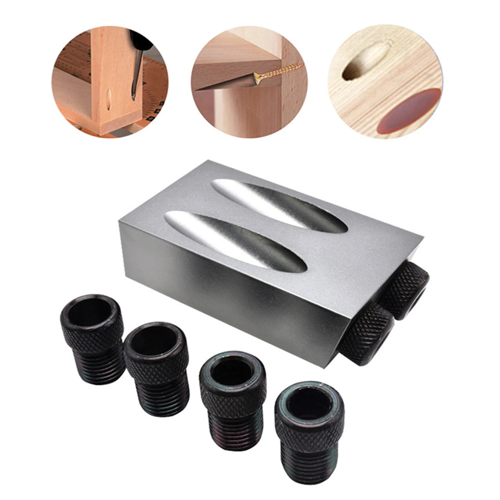 7Pcs Pocket Hole Jig 15 Degree for Woodworking Angle Drilling Holes Joint Angle Carpentry Locator Industrial Outdoor Carpenter