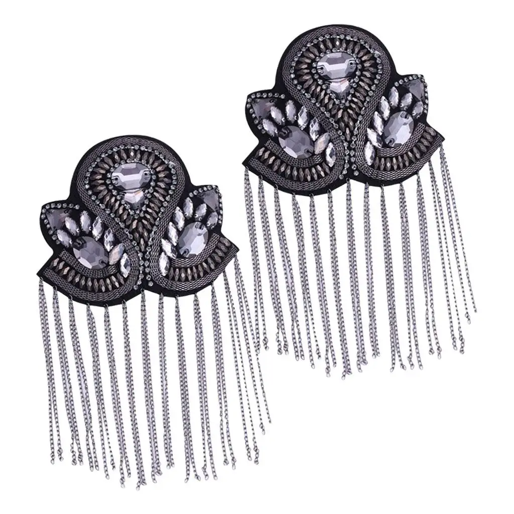 Epaulet Fringe Tassel Art Brooches Shoulder Pad for Suit Casual Wear Fathers