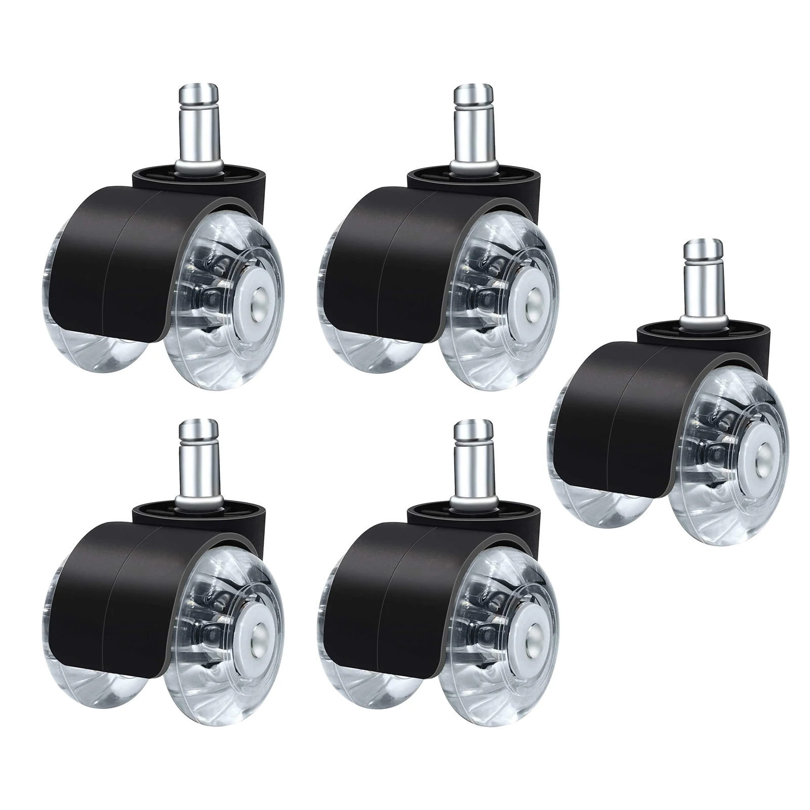5 Pcs Replacement Heavy Duty Computer Swivel Office Chair Caster Wheels Set Floor Rollers Furniture Accessories
