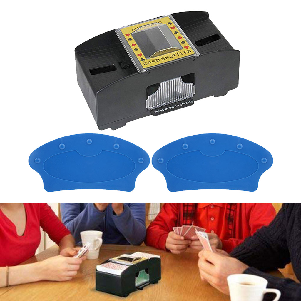 2 Deck Automatic Card Shuffler Tournament Party Poker Shuffling for Elderly