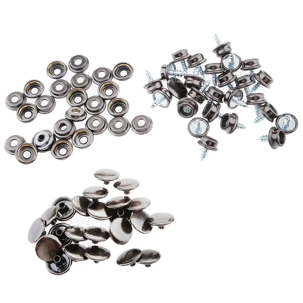 75Pcs Boat Marine Canvas Cover Snap Fasteners 3/8