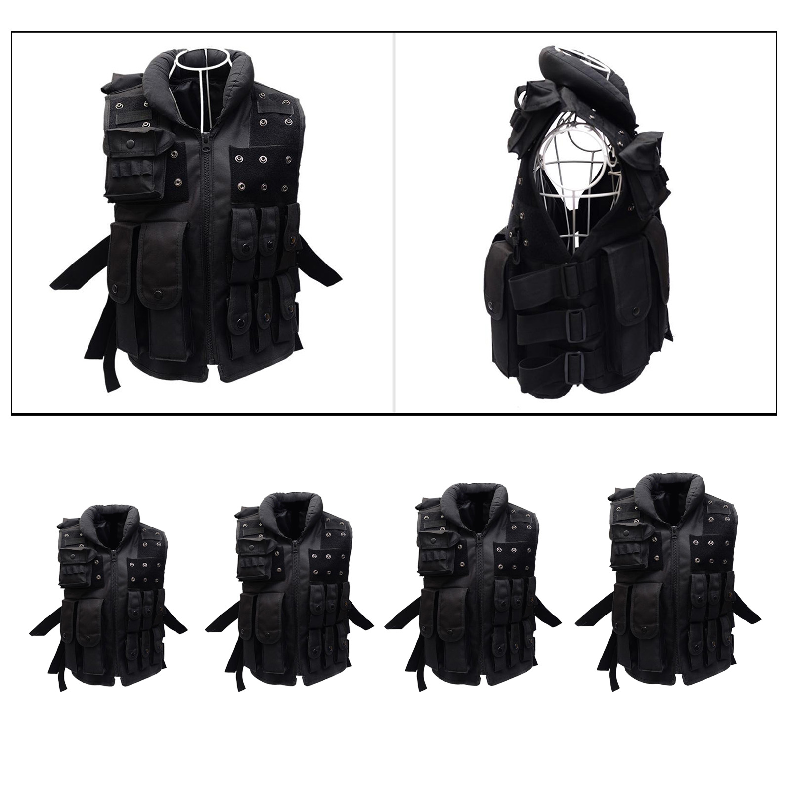 Breathable Tactical Vest CS War Jungle Game Waistcoat Suspensions Detachable Molle Pouches Bag