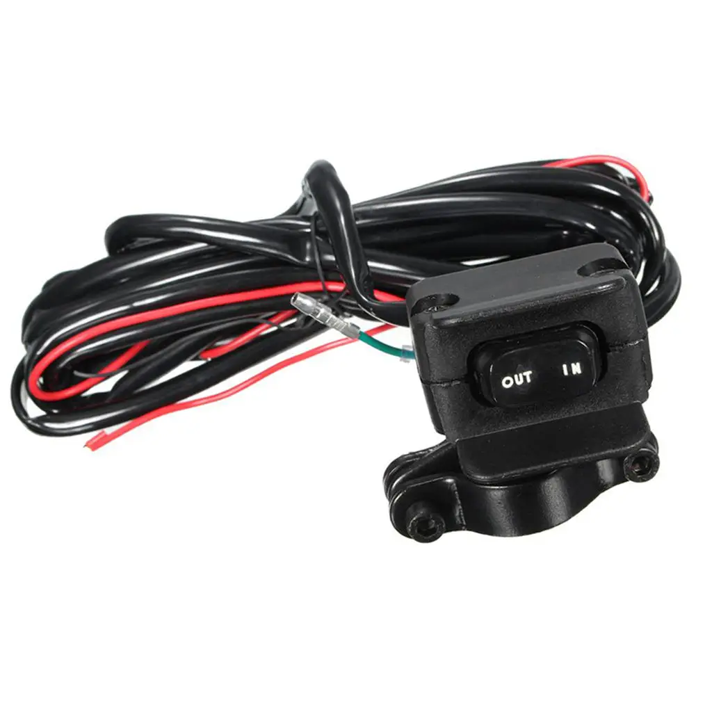 3 Meters Black Winch Handlebar Switch Control Fit for Motorcycle ATV/UTV