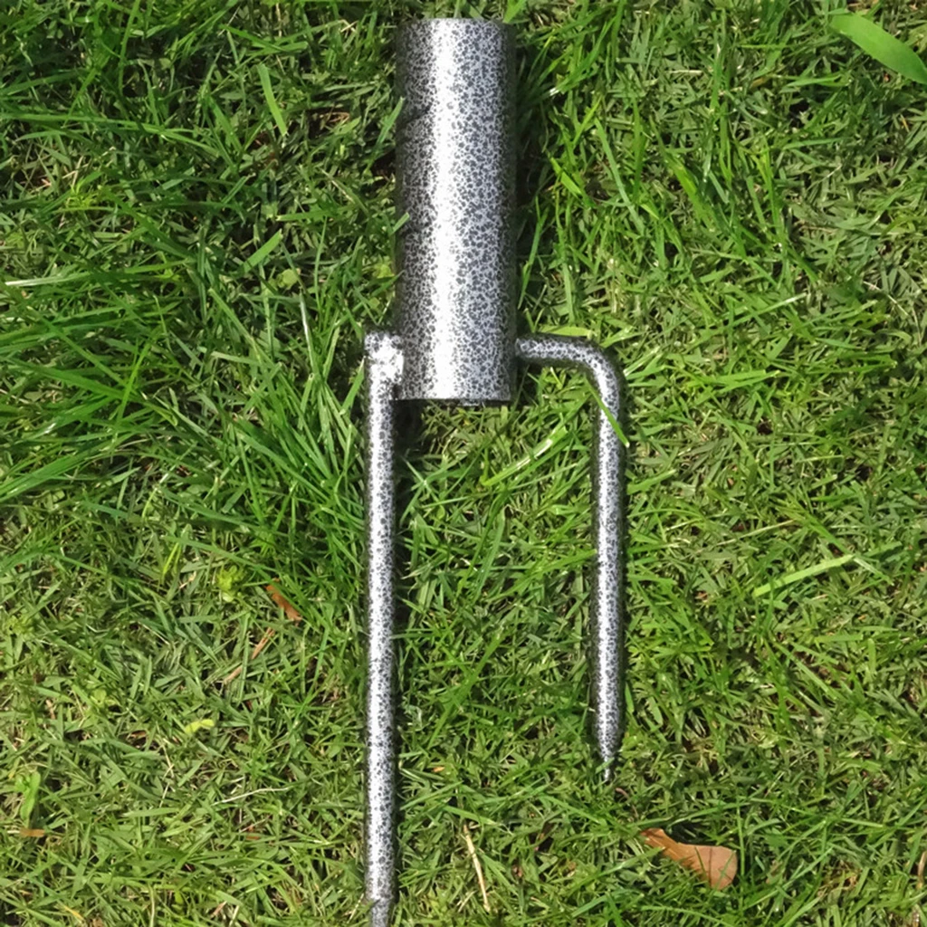 Metal Summer Umbrella Base Insert Holder Ground Spike Garden Patio Parasol Stand Anchor