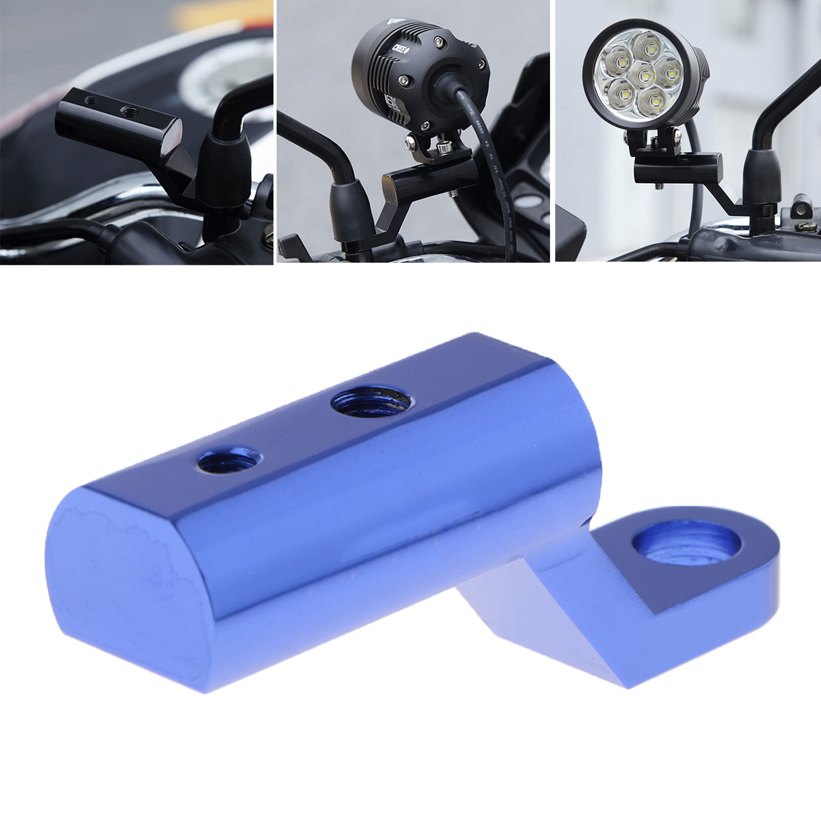  Motorcycle Rearview Mirror Expander Bracket Adapter Holder Mount