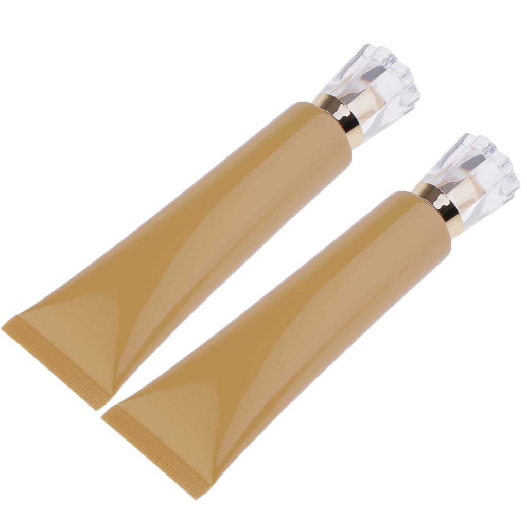 2pcs 40ml Empty Refillable Plastic Lip Gloss Body Balm Eye Gel Hand Cream Tubes Cosmetic Containers Bottles Set