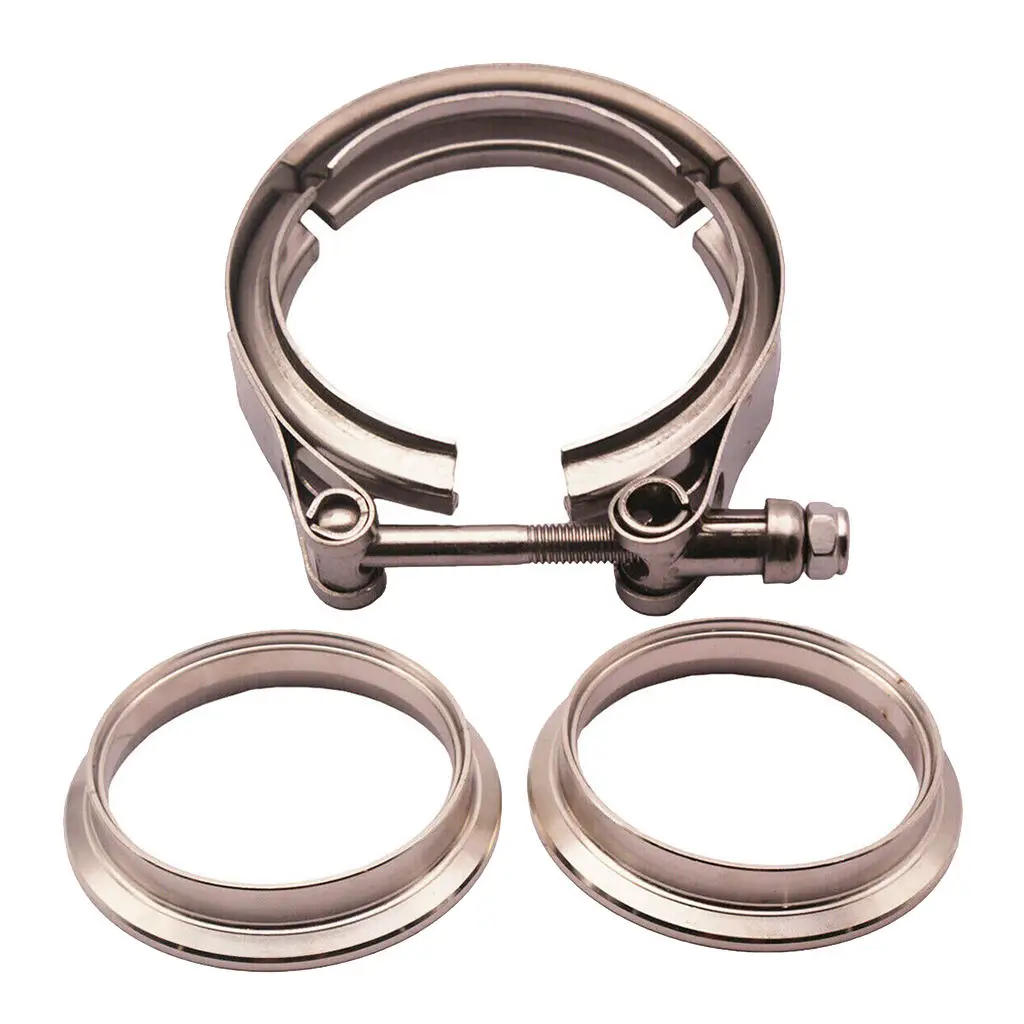 V-band Clamp Kit for Turbo, Exhaust Pipes Turbo Downpipe 3.5 inch Auto Parts