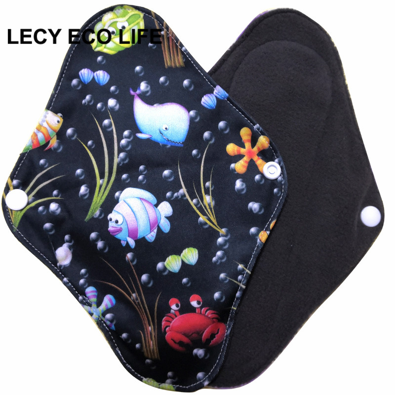 Best of Lecy Eco Life Reusable Cloth Menstrual Pads For Monthly Women Use In Period，bamboo Charcoal Washable Panty Liners 16*22cm Reviews & Tips