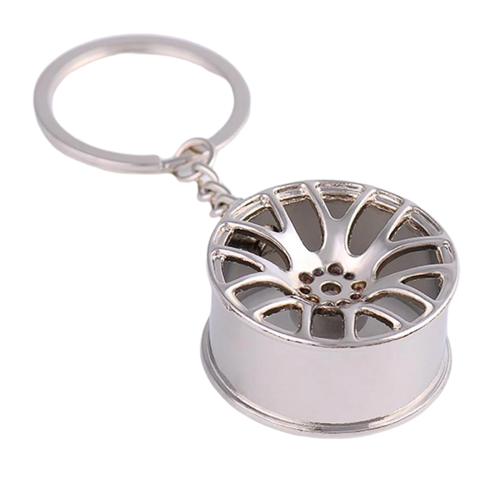 Metal Wheel Rim Keychain Auto Car Handbag Bag Wheel Hubs Key Chain Keyring Holder Hanging Pendant Charm Decor for Woman Man
