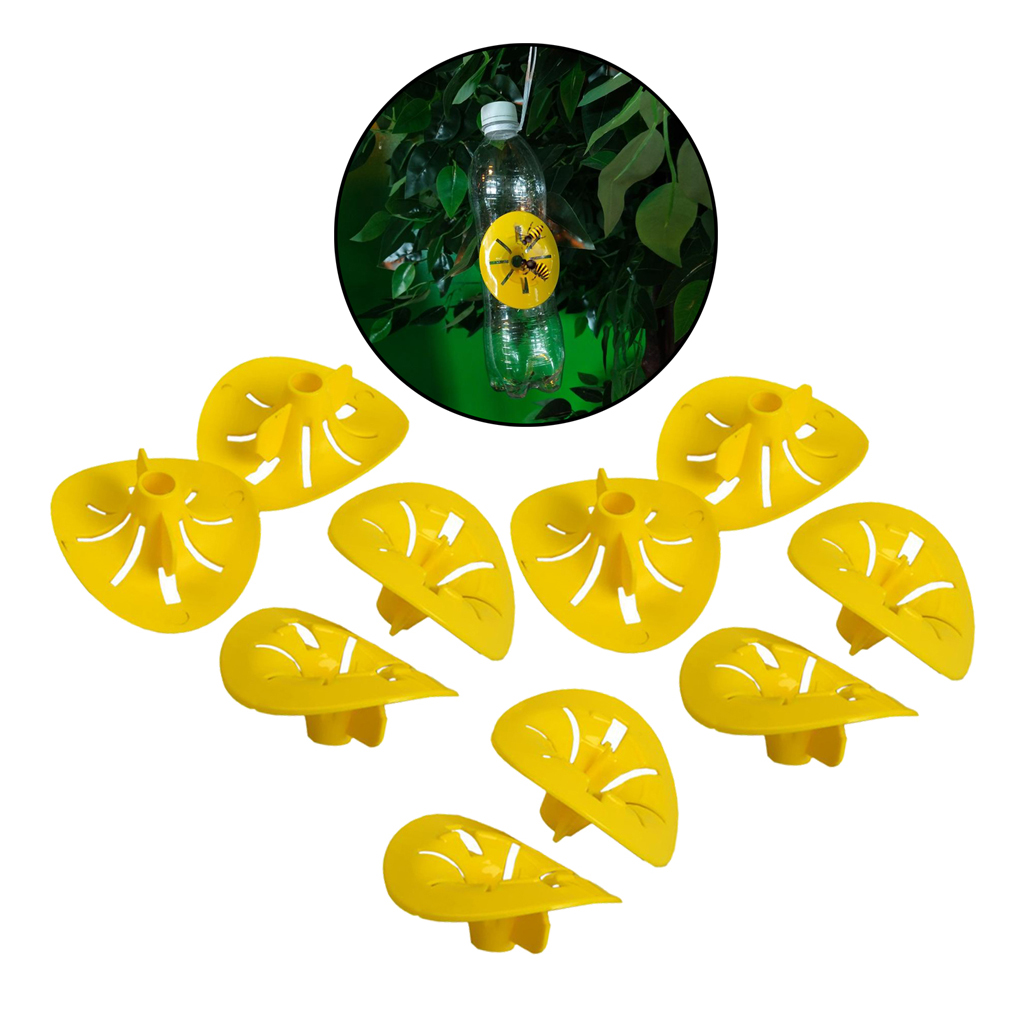 10pcs Home Garden Trap Bee Hornets Catcher Wasp Insects Funnel Killer Reusable New Plastic bottle wasp traps