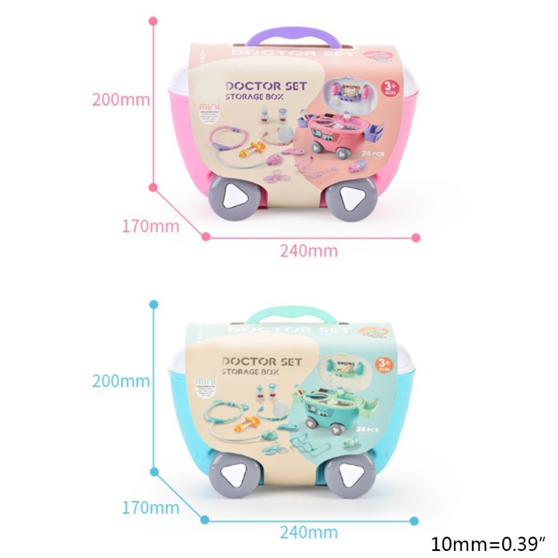 Conjunto com Estetoscópio para Crianças Doutor Role Play Traje Vestir-se Fingir Jogar Brinquedo Crianças Kit 50le 6 High Quality Brinquedos e hobbies