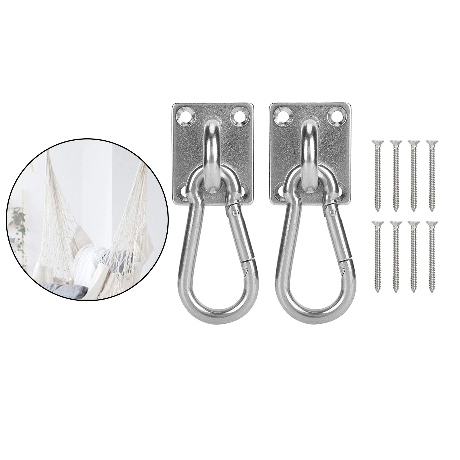 Stainless Steel Sturdy Ceiling Anchor Wall Mount ing Hook er Screws