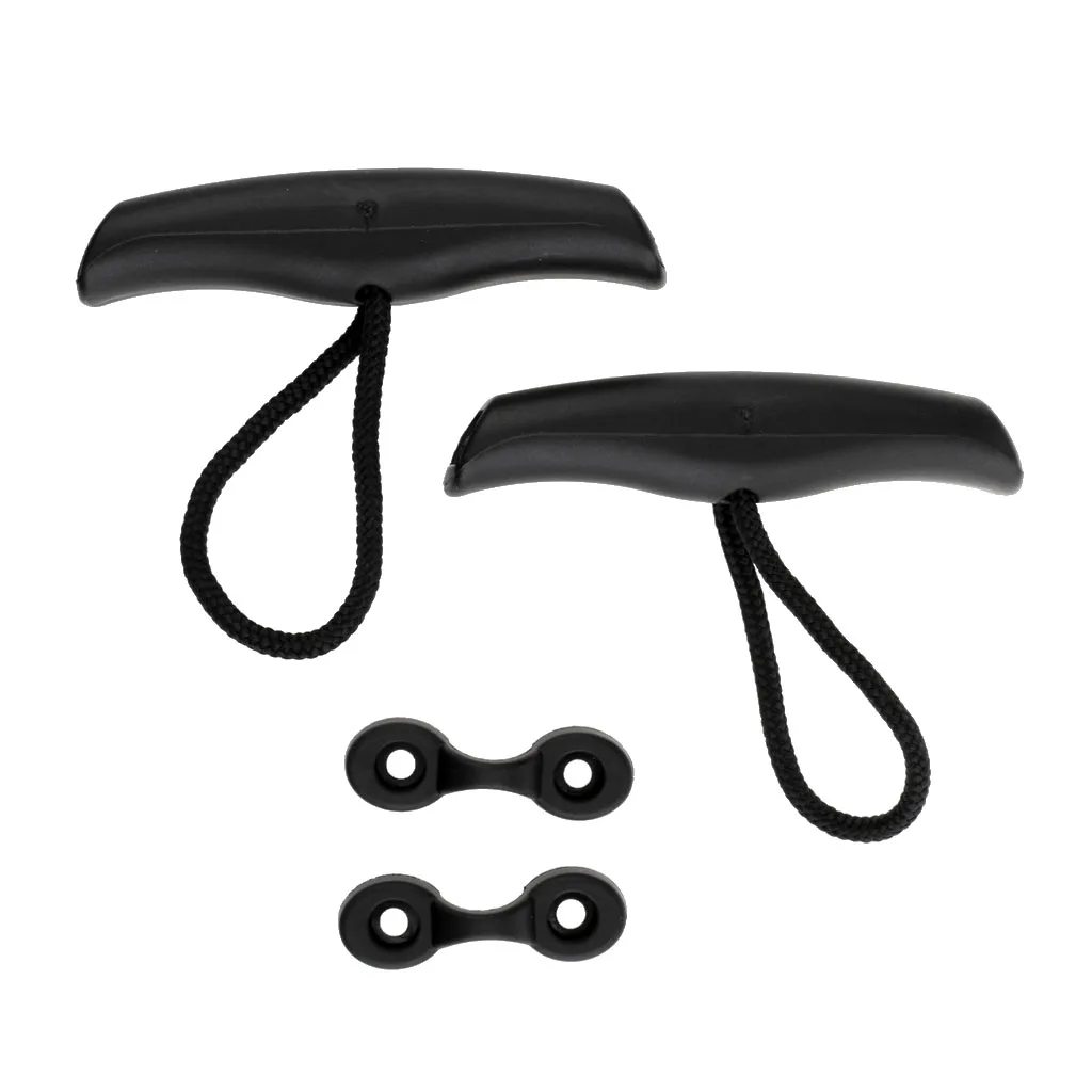 2Pcs Kayak Canoe Boat Toggle Carry Handles Replacement Accessories with Deck Loops Pad Eyes Tie Down