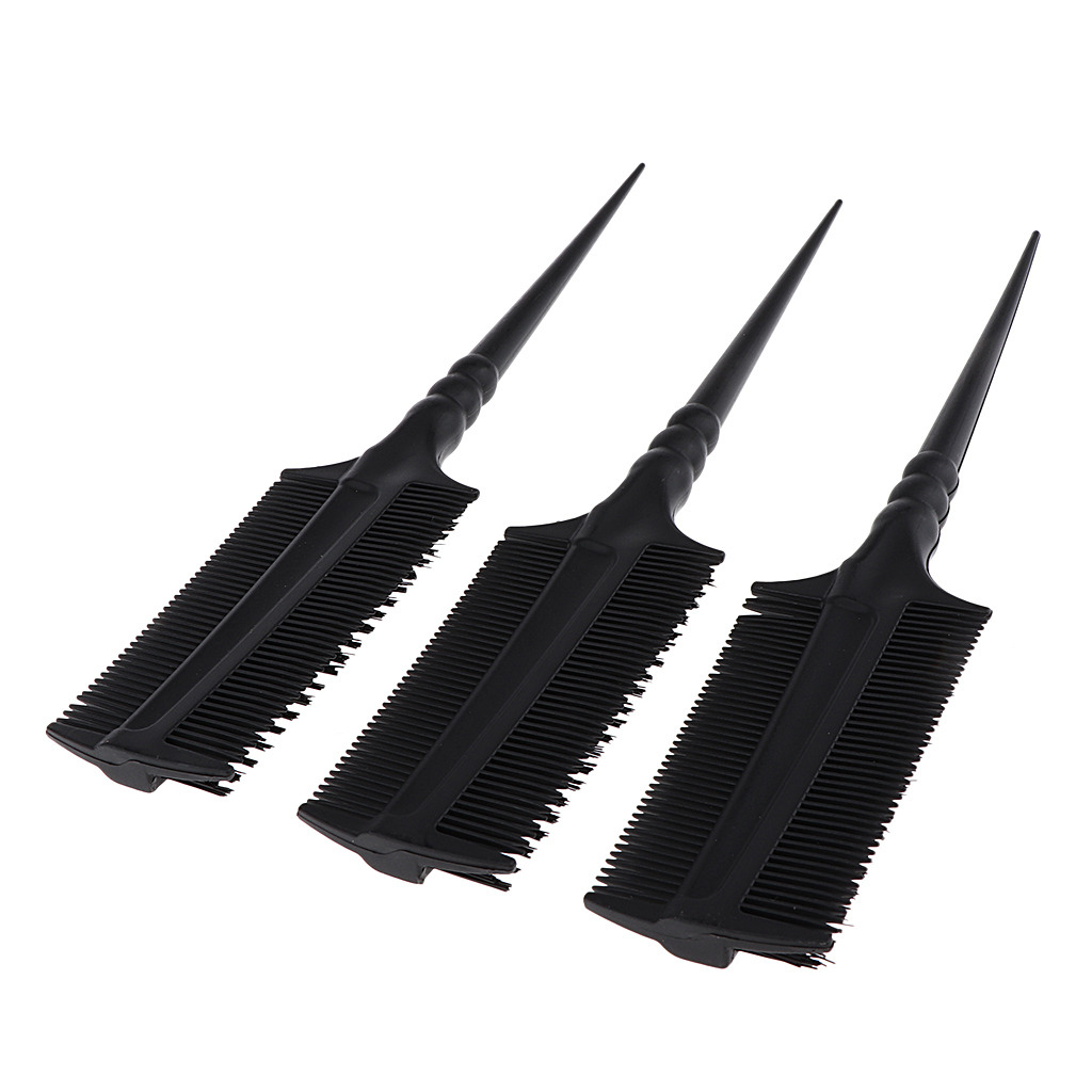 3pcs Fine Tooth Comb Hair Dye Brush Teasing Highlighting Tint Comb Barbers,Application of Hair Dye