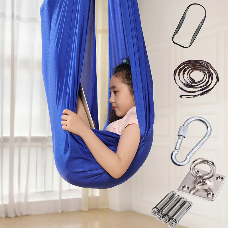 Snuggle Swing for Kid with Special Needs Adjustable Elastic Cuddle up Hammock Chairtoy for Indoor Yoga Hardware Included CLH@8