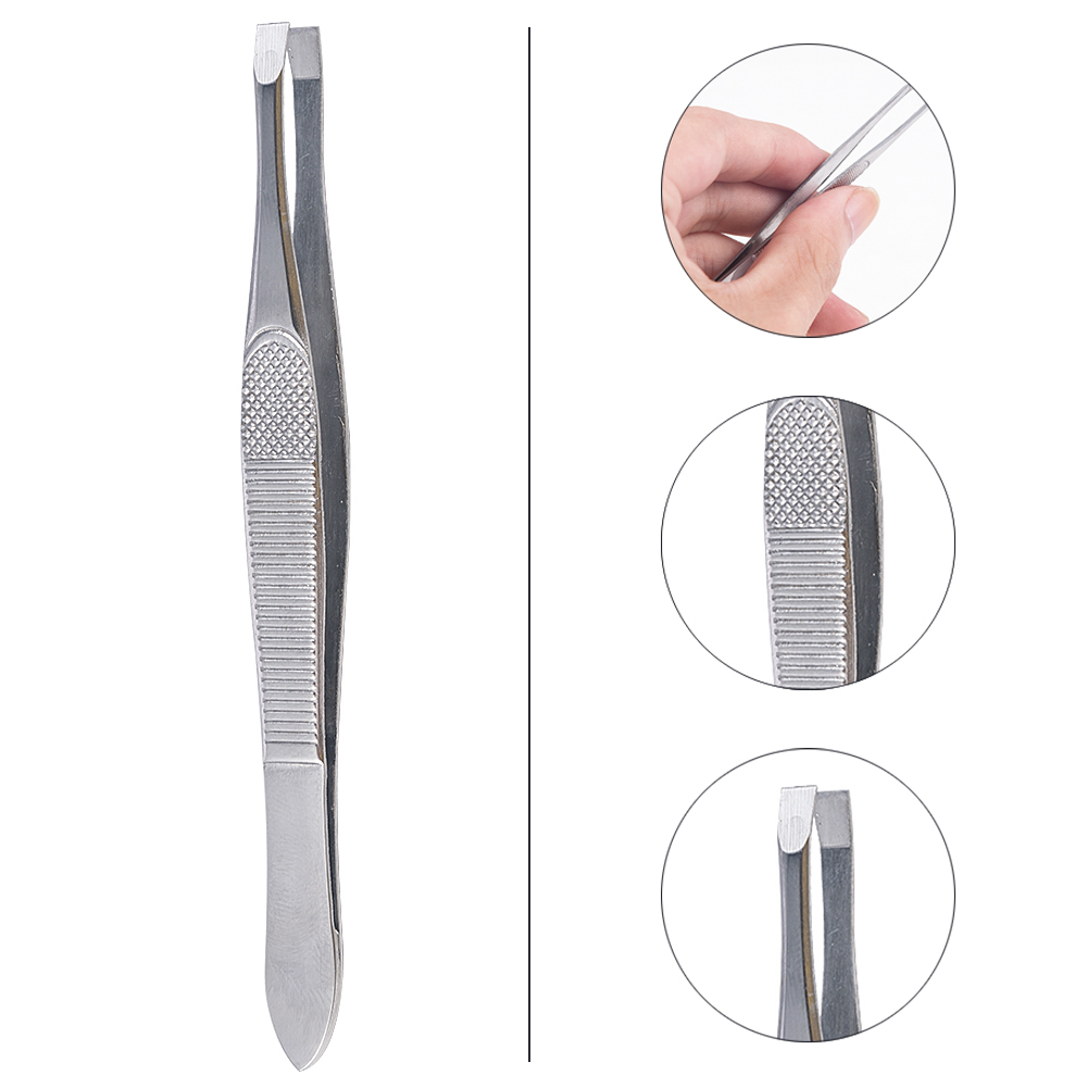 Best of 1PCS Eyebrow Hair Tweezers Professional Eyebrow Hair Removal Tweezer Flat Tip Tool Stainless Steel Convenient Small No Rust Reviews & Tips