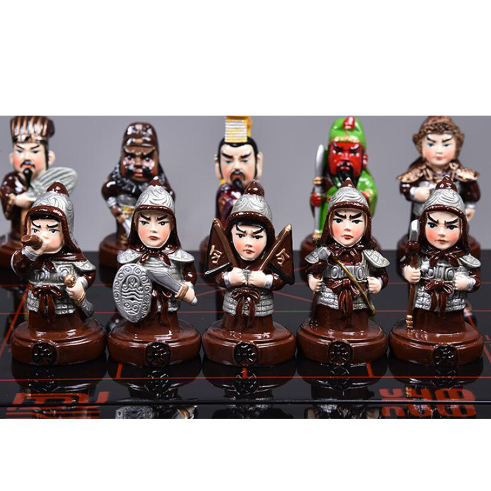 Chinese Chess Set Three dimensional Figure Chess of Three Kingdoms High-end Romance Crafts for Trave Gifts Home Adults 