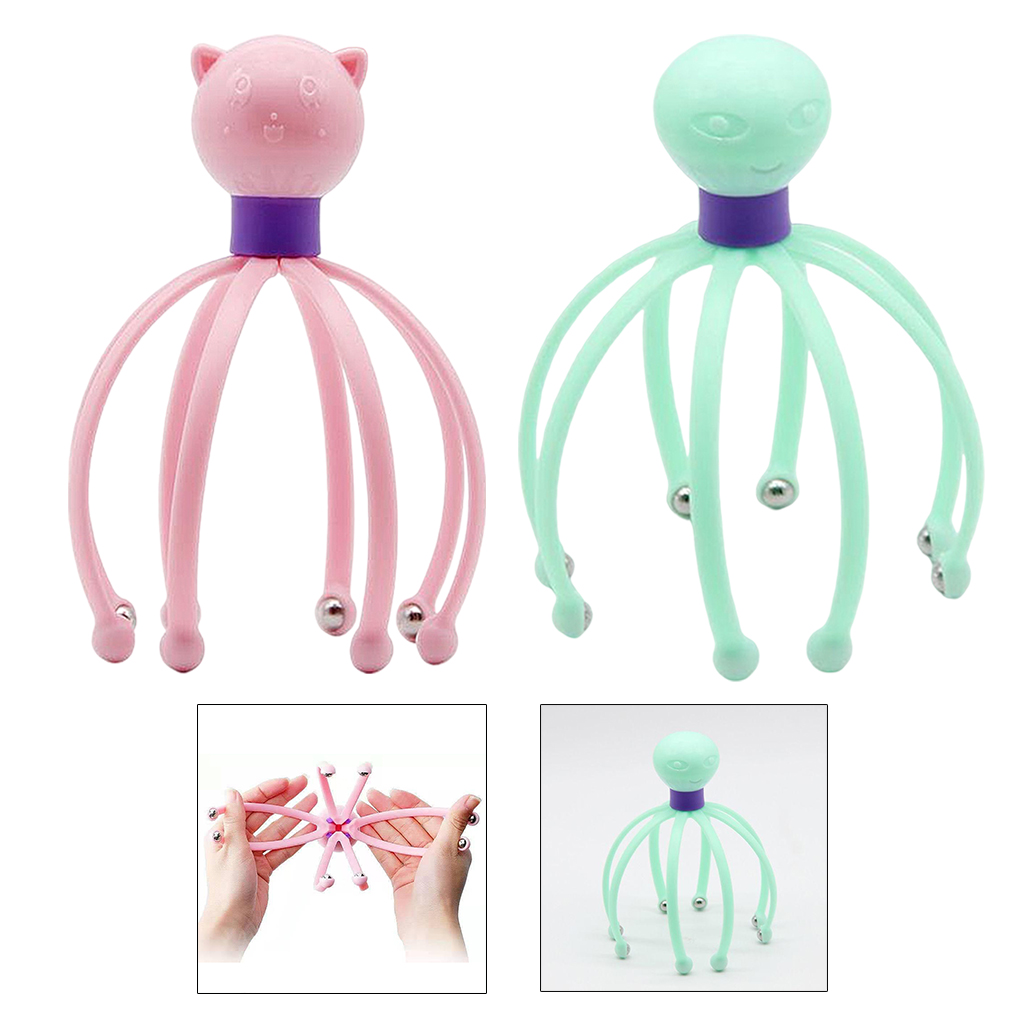 Scalp Massagers Rejuvenating Head No Hair Pulling Wire for Deep Relaxation Head Massage Tool Massage Octopus Scalp Stress Relax 