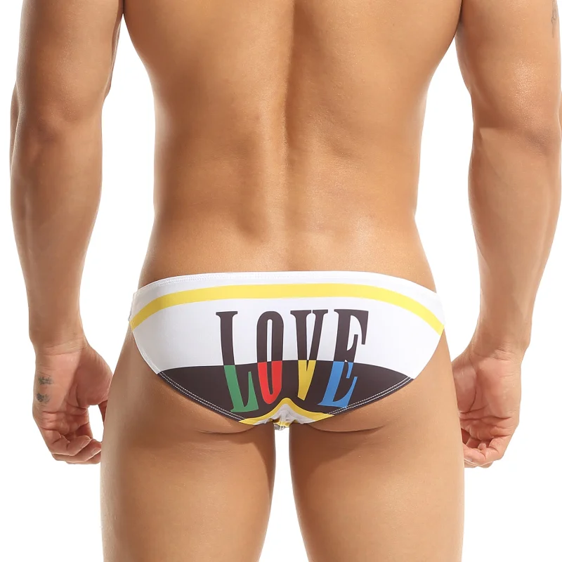 Sexy LOVE Printed Seobean Underwear Men Briefs Low Waist Quick Dry Underpants Gay Mens Underware Men's Panties Lingerie Slips best underwear for men
